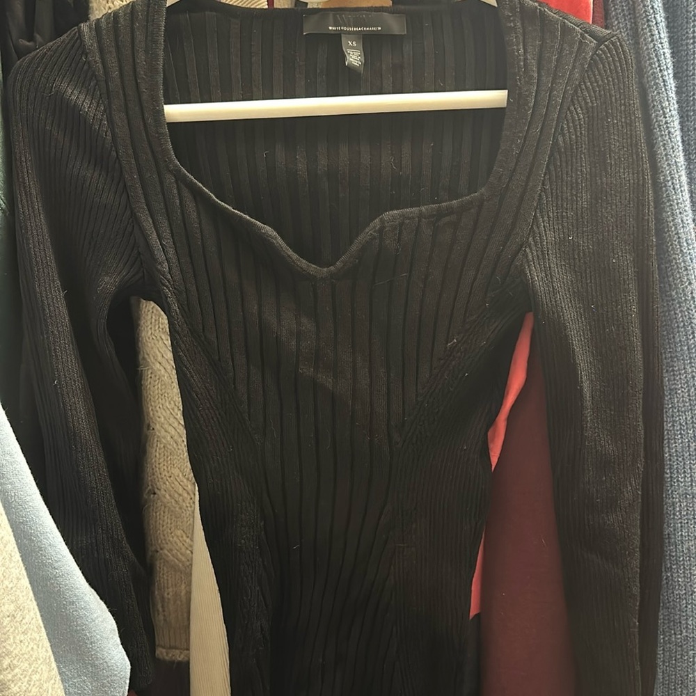White House Black Market Sweetheart Neckline Sweater